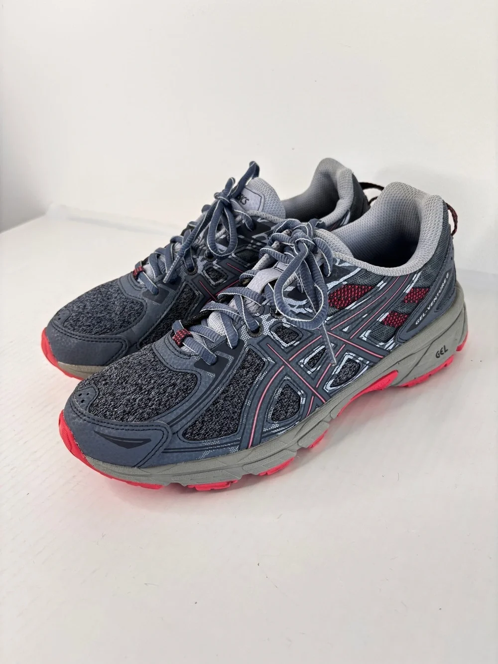 Asics Womens Gel Venture 6 MX 1012A504 Blue Running Shoes Sneakers Size 8